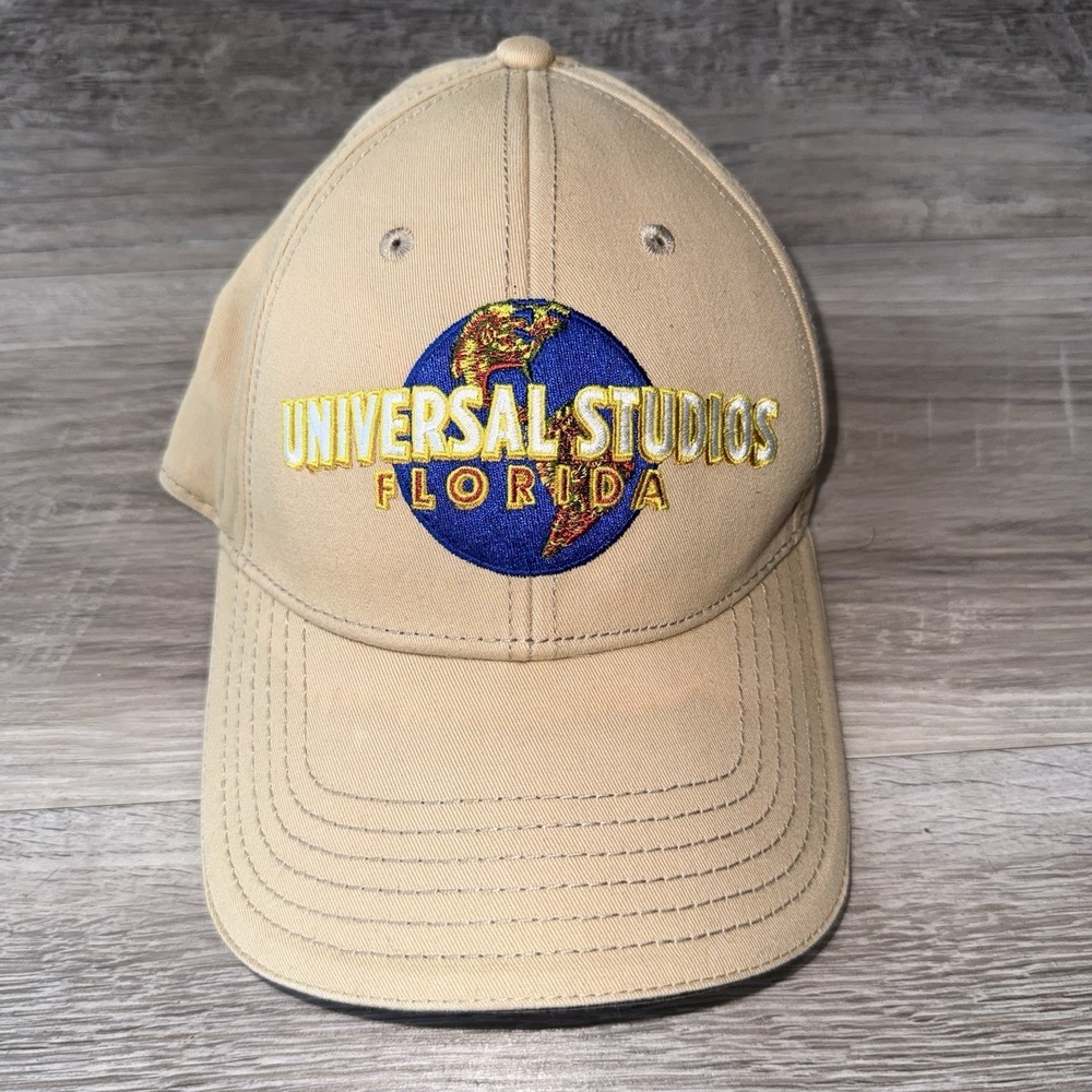 UNIVERSAL STUDIOS Orlando Florida Vacation hat beige adjustable strap cap